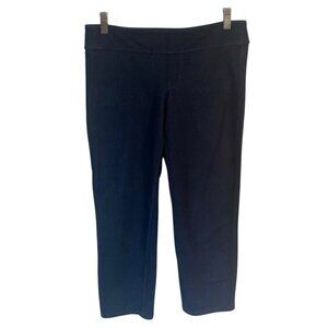 ATHLETA Dark Wash Blue Faux-Denim Mid-Rise Waist Crop Leggings Size Medium Tall